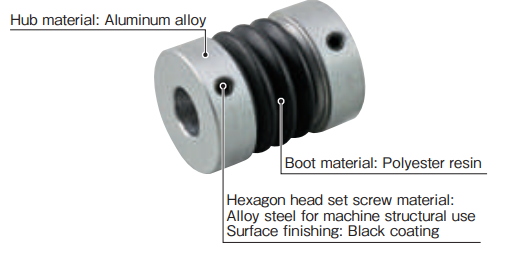 Mechanical Drawing of Bellows Coupling