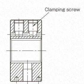 Diagram of clamping screw