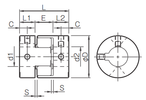 ALS-R Set-Screw/Keyway Hub